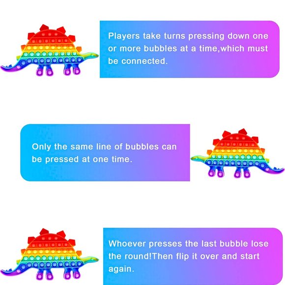 Dinosaur Fidget Poppers Sensory Toy - Picture 4 of 4